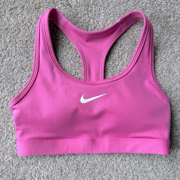 NWT Nike Swoosh Dri-Fit pink sports bra size XS - Picture 1 of 6